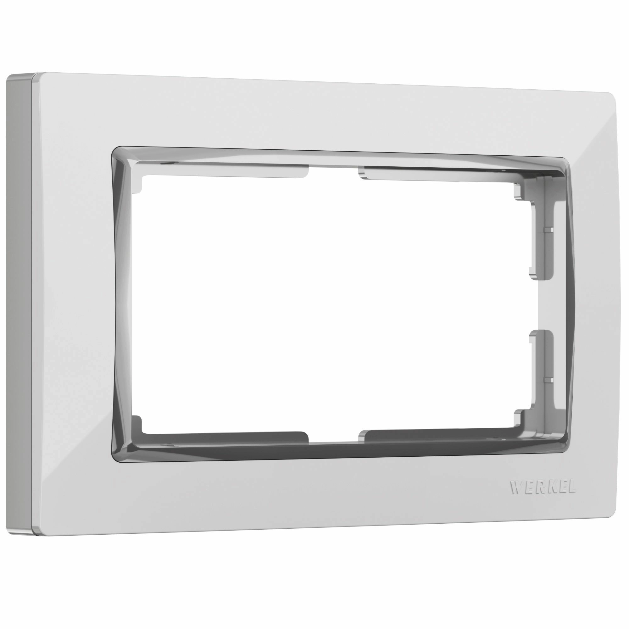 Рамка для двойной розетки Werkel Snabb W0081901 (белый/хром)