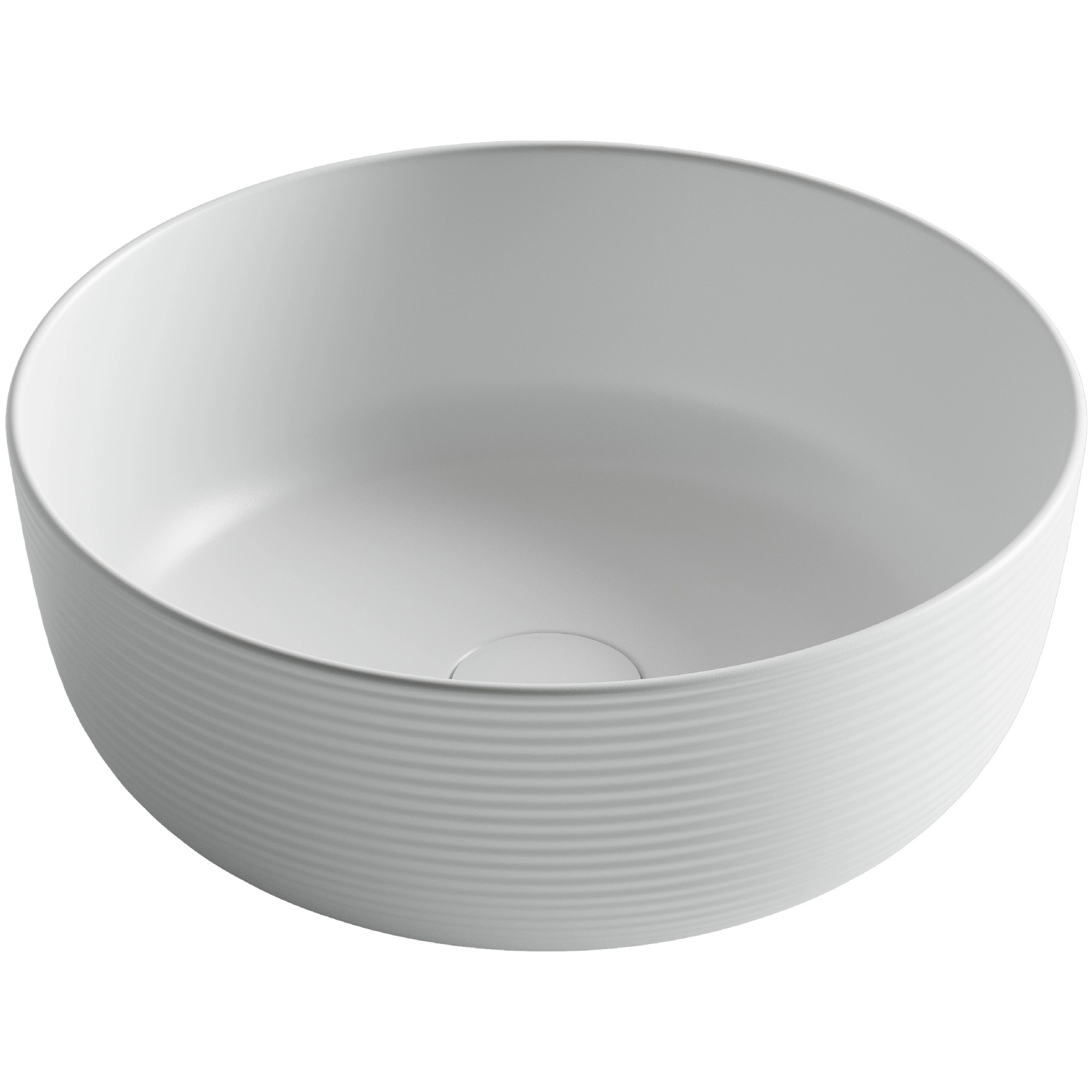 Умывальник чаша накладная круглая CeramicaNova Element 35.6x35.6, CN6073MW