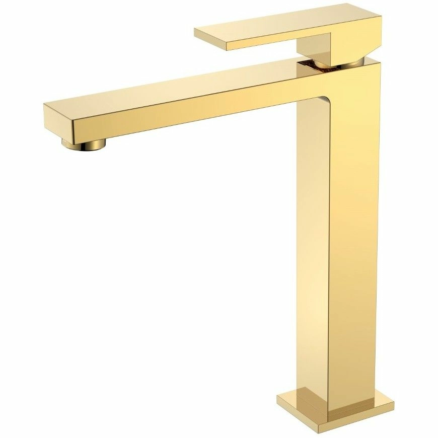 Смеситель для умывальника Boheme Qubic Gold, 472-G