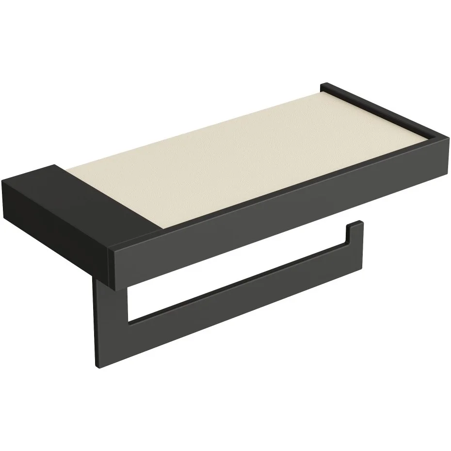 Держатель туалетной бумаги Boheme Qubic Black, 10721-B