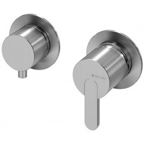 Смеситель скрытого монтажа на 2 отверстия с 3 выходами Bruma X-Alpha 186 163 1IS Satin Stainless Steel, 1861631IS