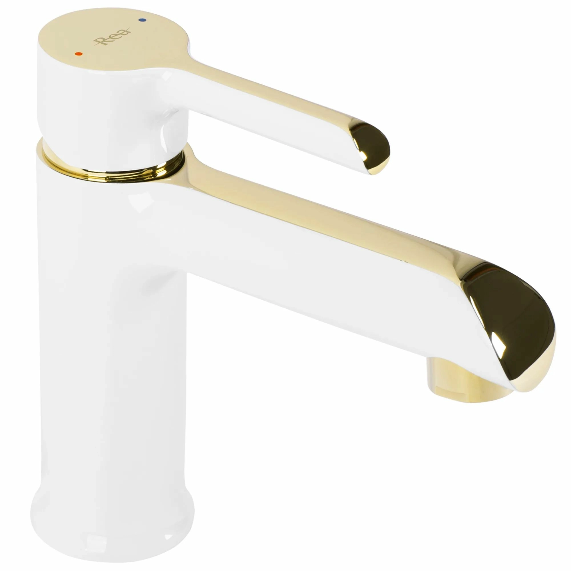 Смеситель для умывальника Rea Melia White/Gold, REA-B2708