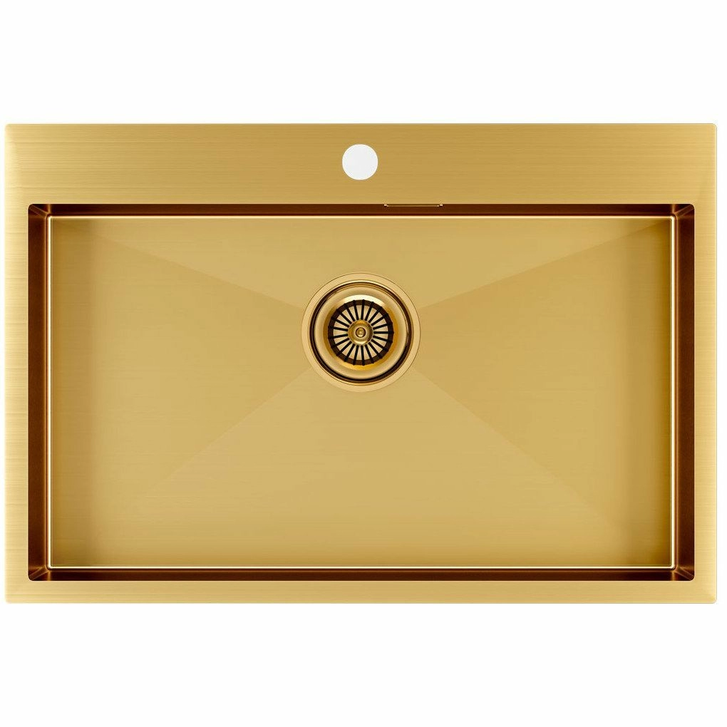 Мойка Paulmark Kroner 75 брашированное золото, PM217551-BG