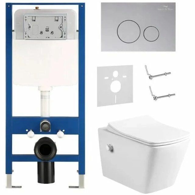 Комплект Amore di Mare QuickFit 50114 и клавиши 303CH с унитазом Garda Bidet P310X, QF303CH310X