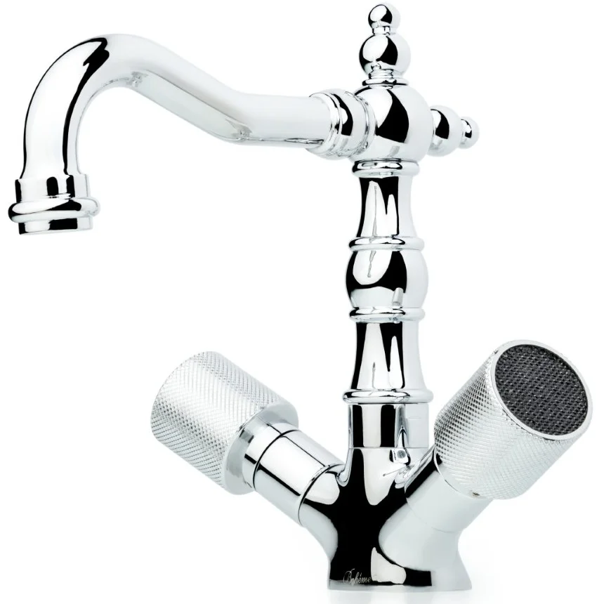 Смеситель для умывальника Boheme Royal Crystal Black Chrome, 272