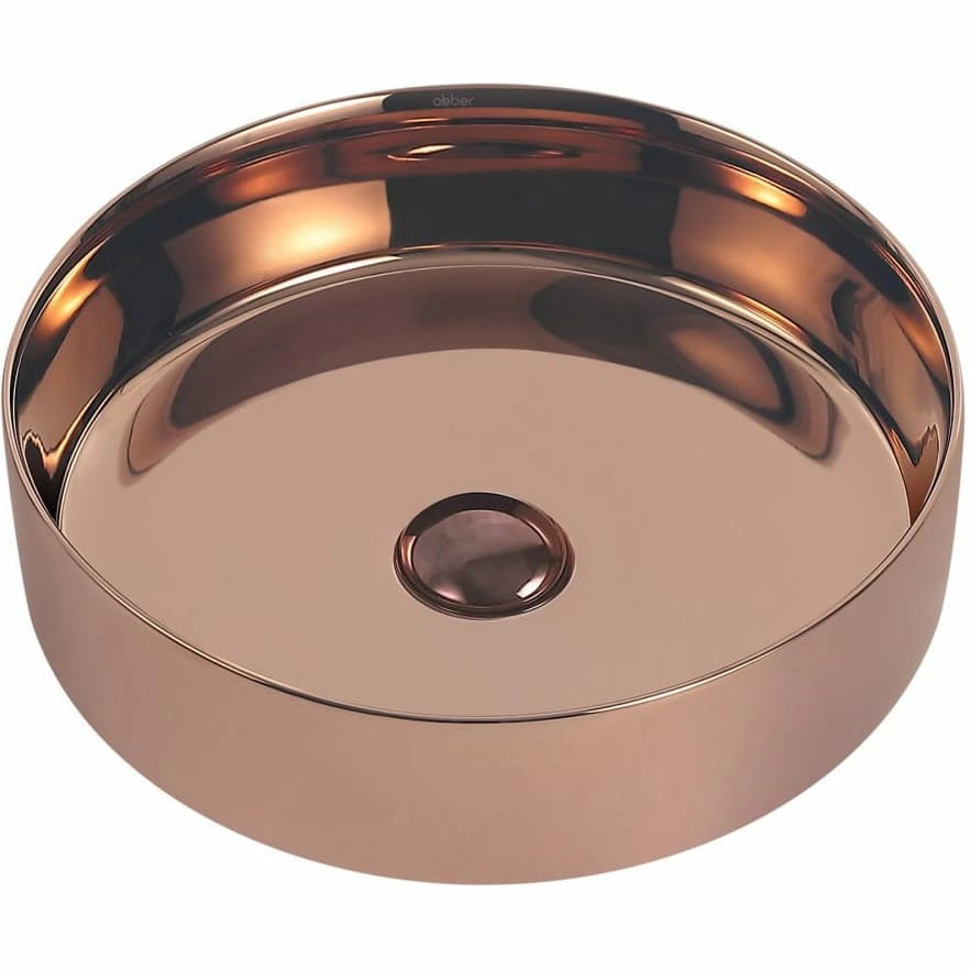 Раковина накладная Abber Bequem 40x40 AC2109RG розовое золото