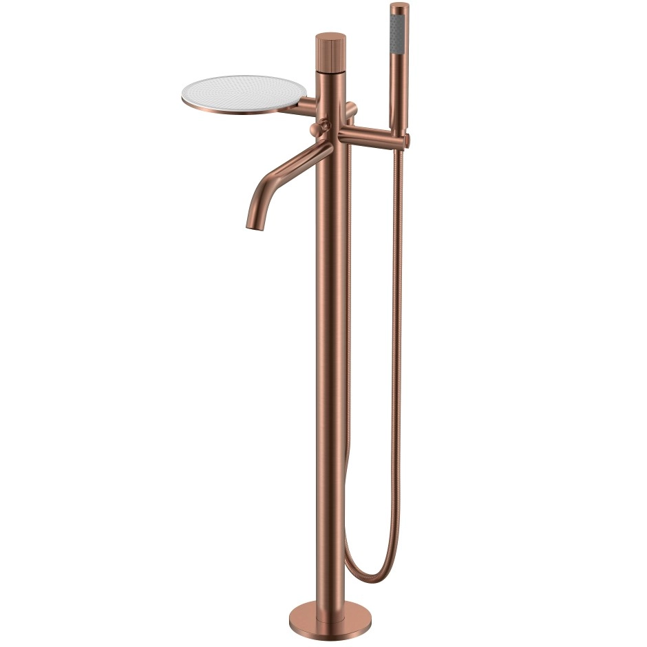 Напольный смеситель для ванны Boheme Stick Linea Copper Brushed, 129-CB.3