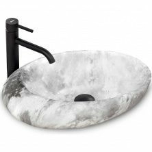 Умывальник Rea Roxy C Stone L.Grey 49x31, REA-U6651