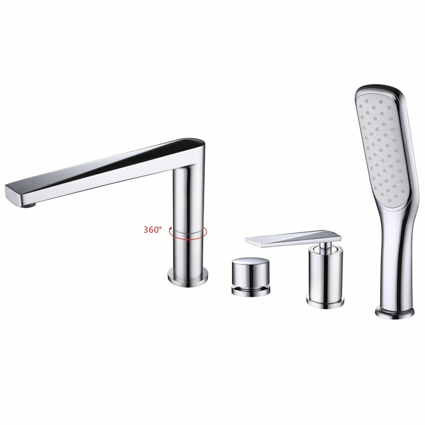 Смеситель врезной на борт ванны Boheme Venturo Chrome, 370