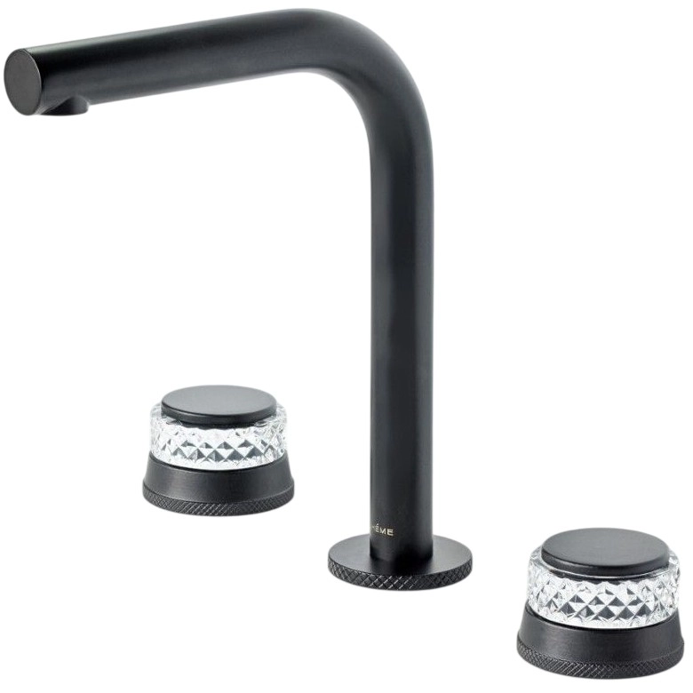 Смеситель на столешницу на 3 отверстия Boheme Aura Black, 152-B-A