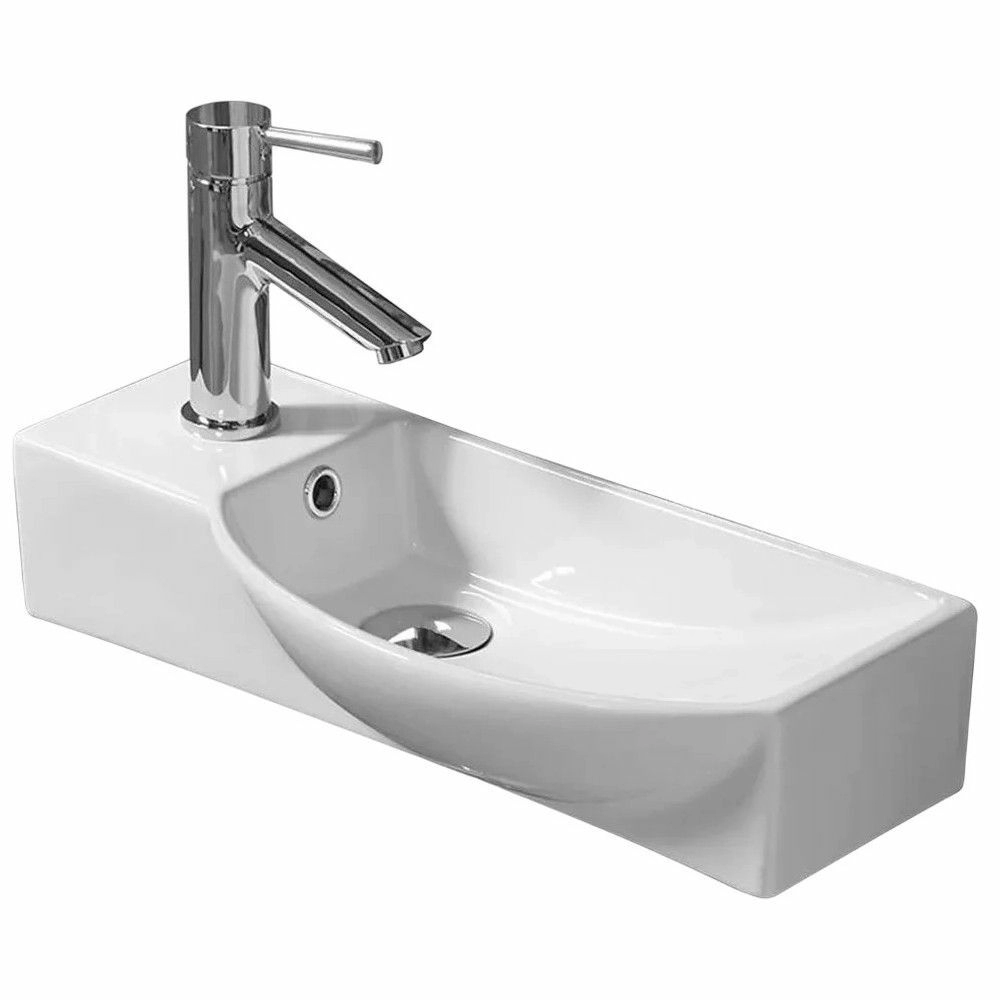 Раковина подвесная WeltWasser 45x24, WW AISBACH 7945 GL-WT