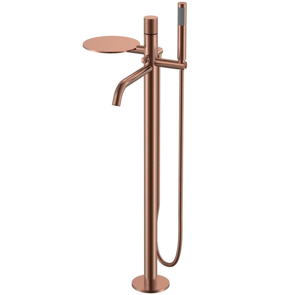 Напольный смеситель для ванны Boheme Stick Touch Copper Brushed, 129-CB.2