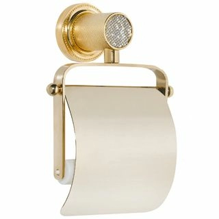 Держатель для туалетной бумаги с крышкой Boheme Royale Cristal Gold, 10921-G