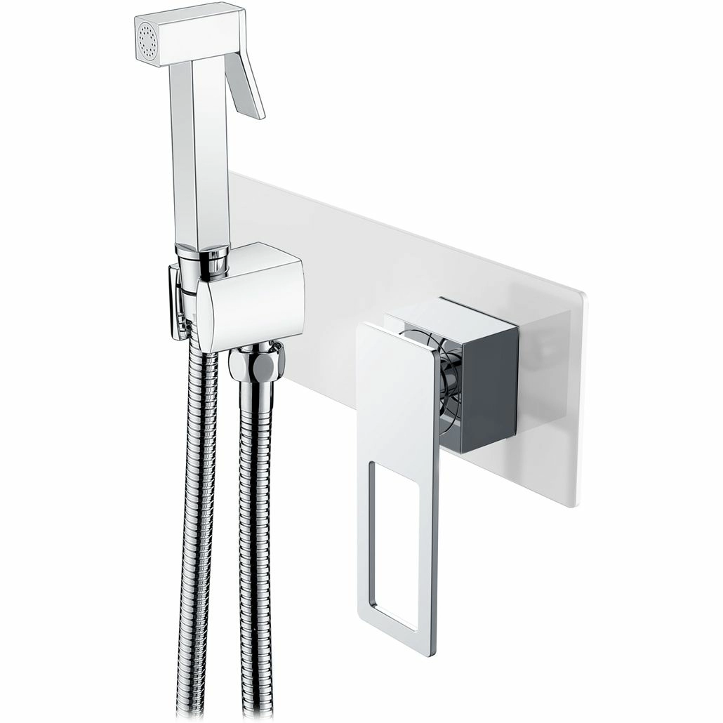 Смеситель гигиенический Boheme Q White/Chrome, 147-WCR
