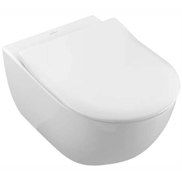 Унитаз подвесной Villeroy & Boch Subway 2.0 с пневмокрышкой, 5614R001 + 9M78S101