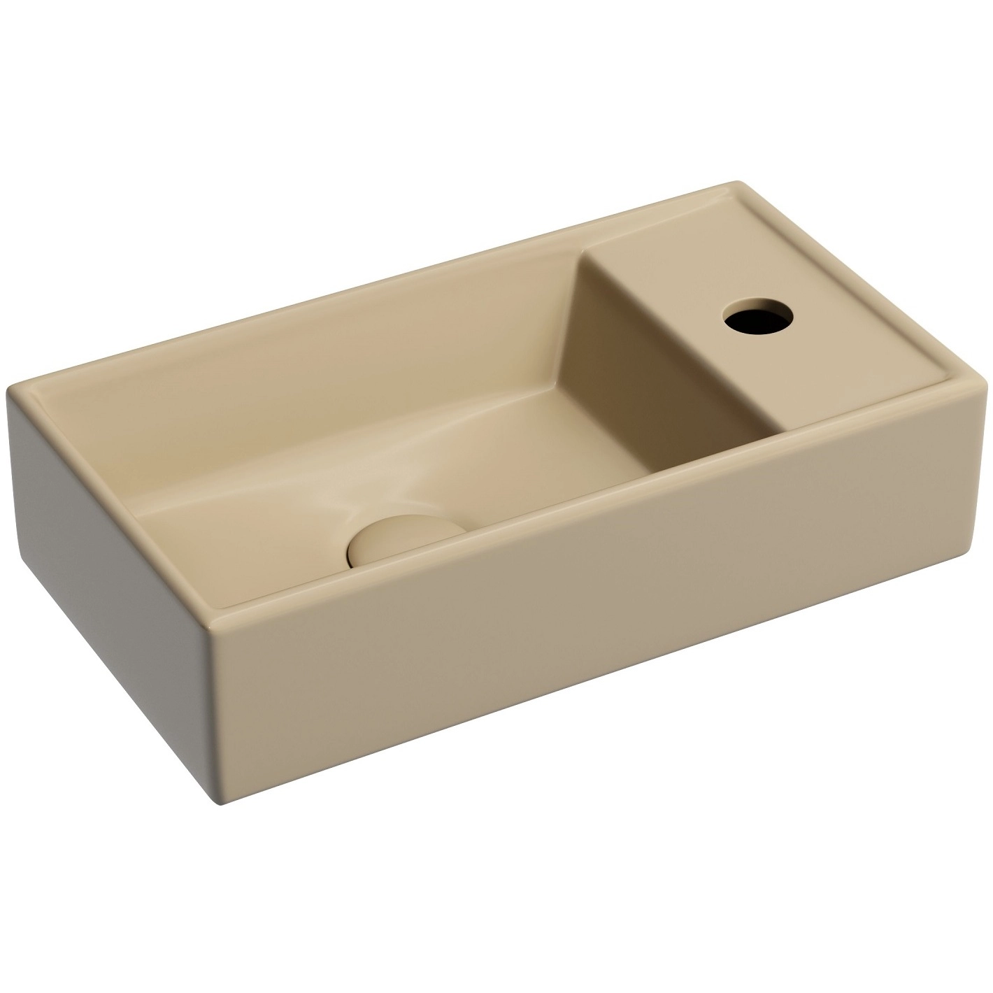 Умывальник подвесной прямоугольный CeramicaNova Element 40.7x21.7 капучино матовый