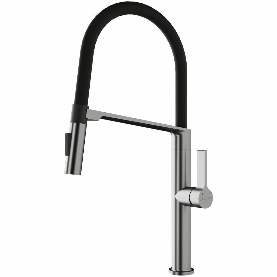 Смеситель для кухни Paulmark Barrel брашированная сталь, Ba214029-BS