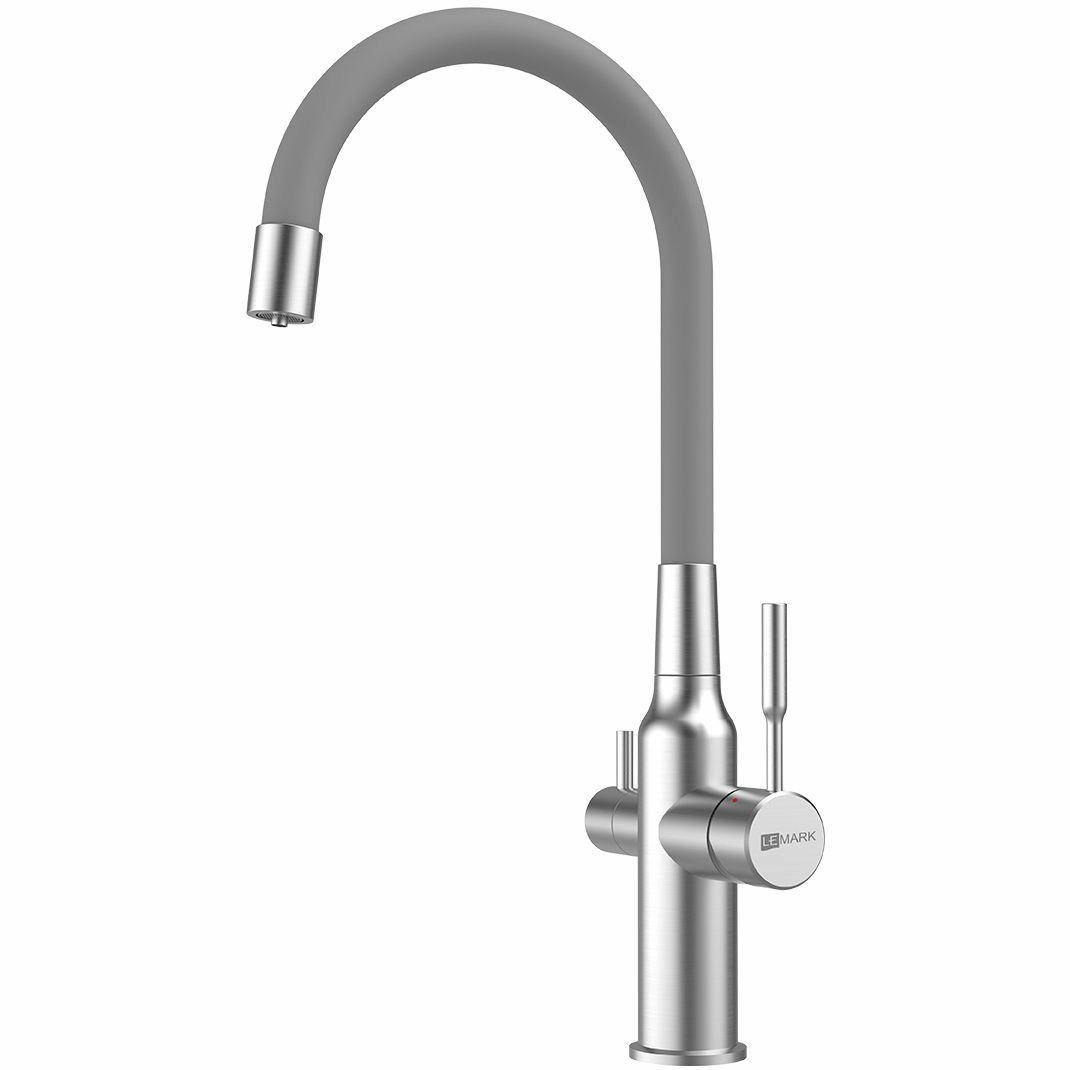 Смеситель для кухни с подключением к фильтру Lemark Expert, LM5083S-Gray