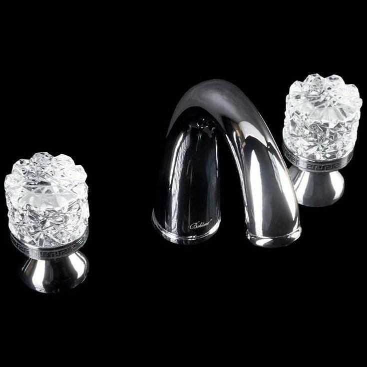 Смеситель для раковины на 3 отверстия Boheme Crystal Chrome, 277