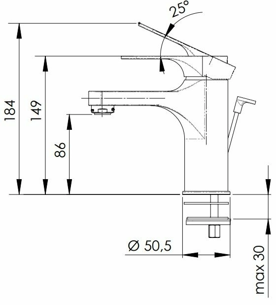 Смеситель для раковины Remer Class Line хром, L10