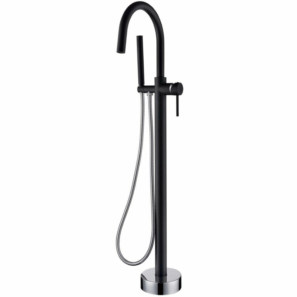Смеситель напольный Boheme Uno Black/Chrome, 469-BCR