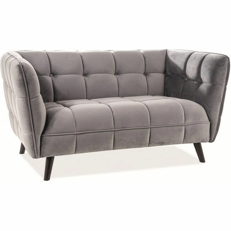 Диван Signal Castello 2 Velvet Bluvel 14 серый, CASTELLO2V14
