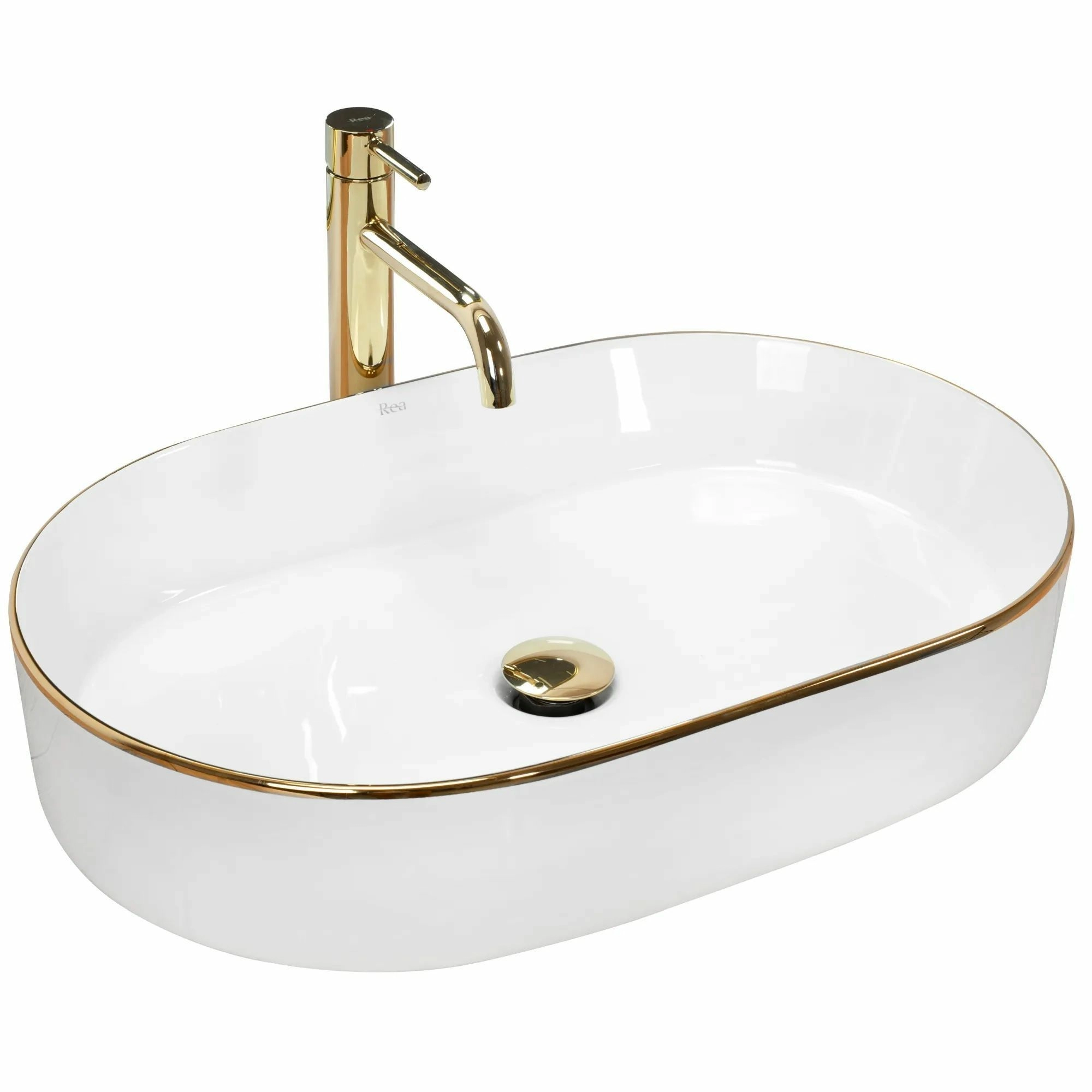 Умывальник Rea Nadia Gold Edge 61x38.5, REA-U1063