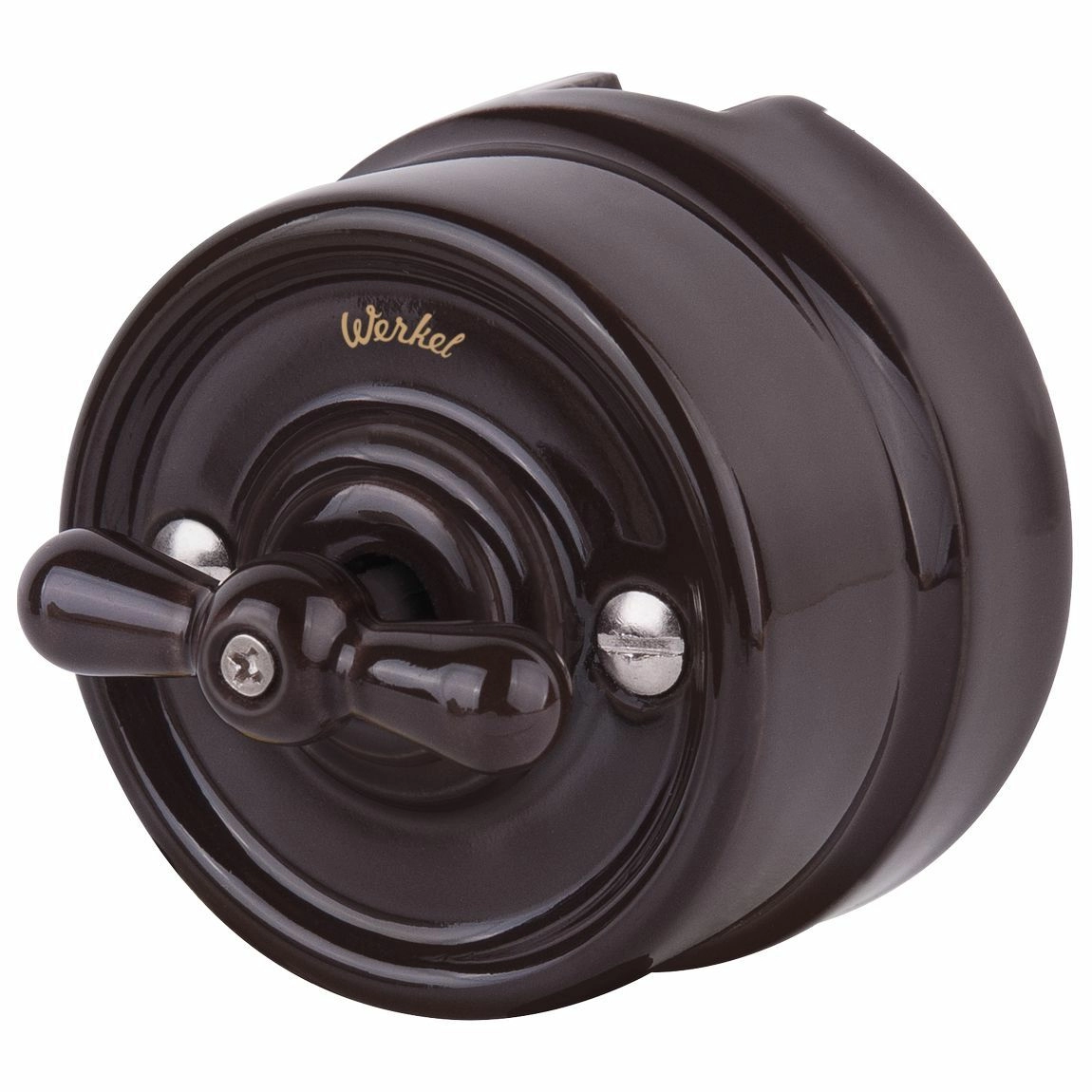 Переключатель/выключатель одноклавишный Werkel Retro W5612014 (коричневый)