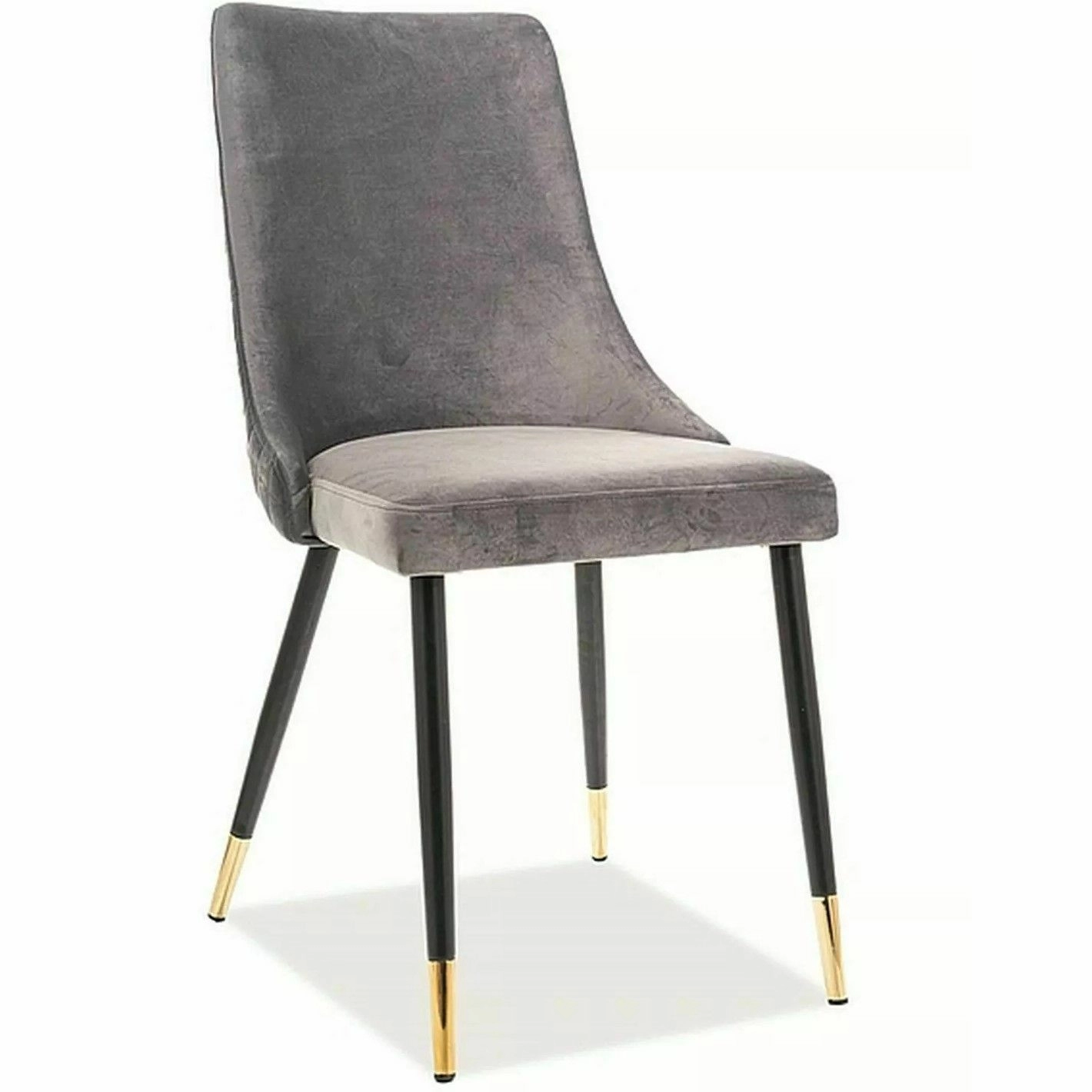 Стул Signal Piano Velvet Bluvel 14 серый/черный мат, PIANOVCSZ