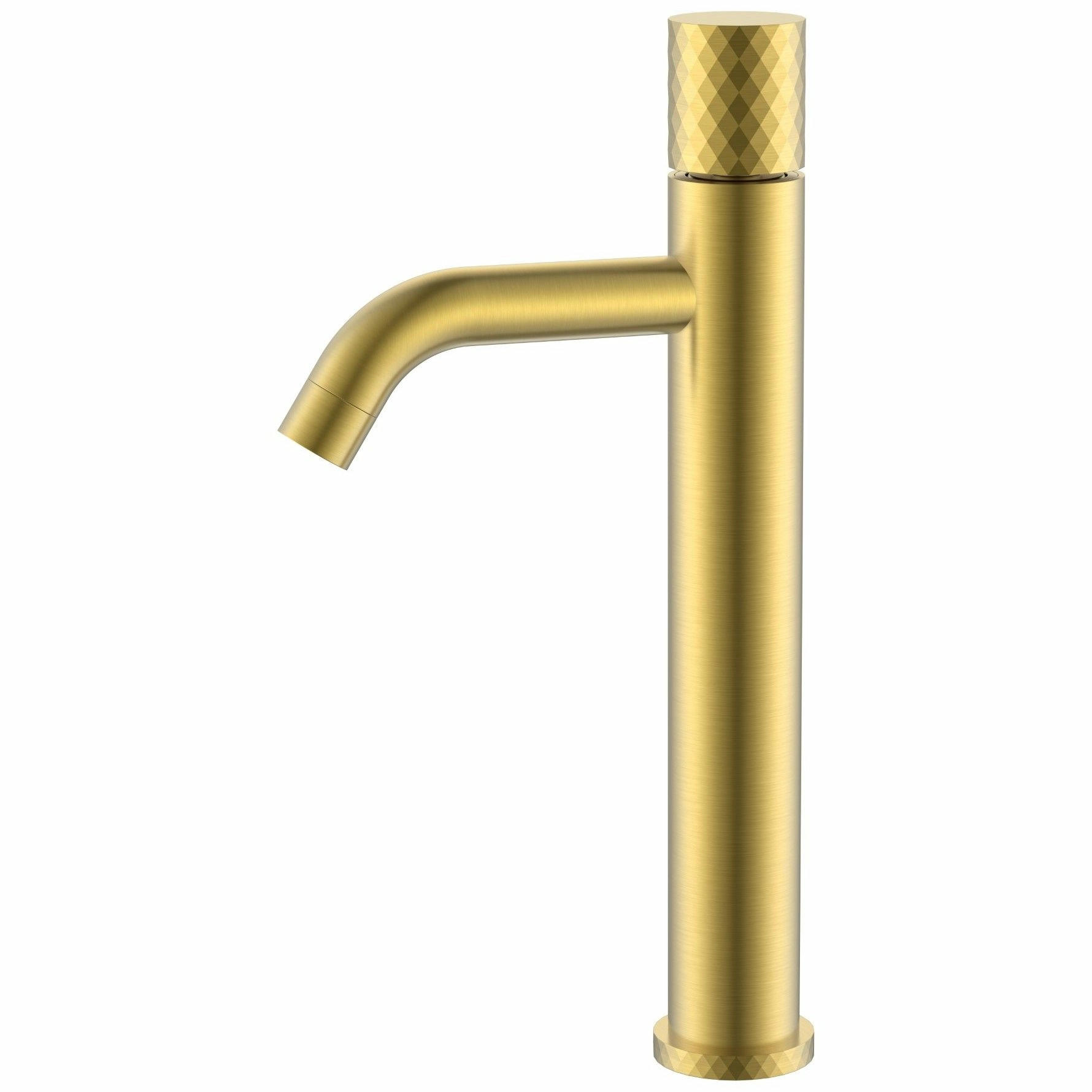 Высокий смеситель для умывальника Boheme Stick Diamond Matt Gold, 122-MG