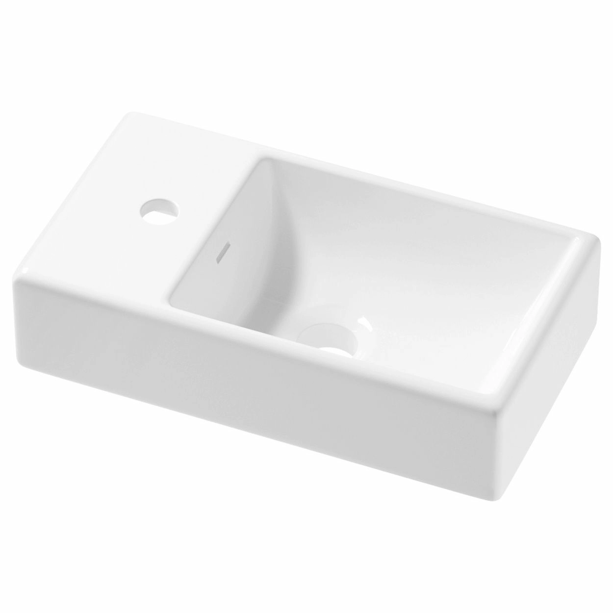 Настенная или накладная раковина Wellsee WC Area 40x22, 151802000