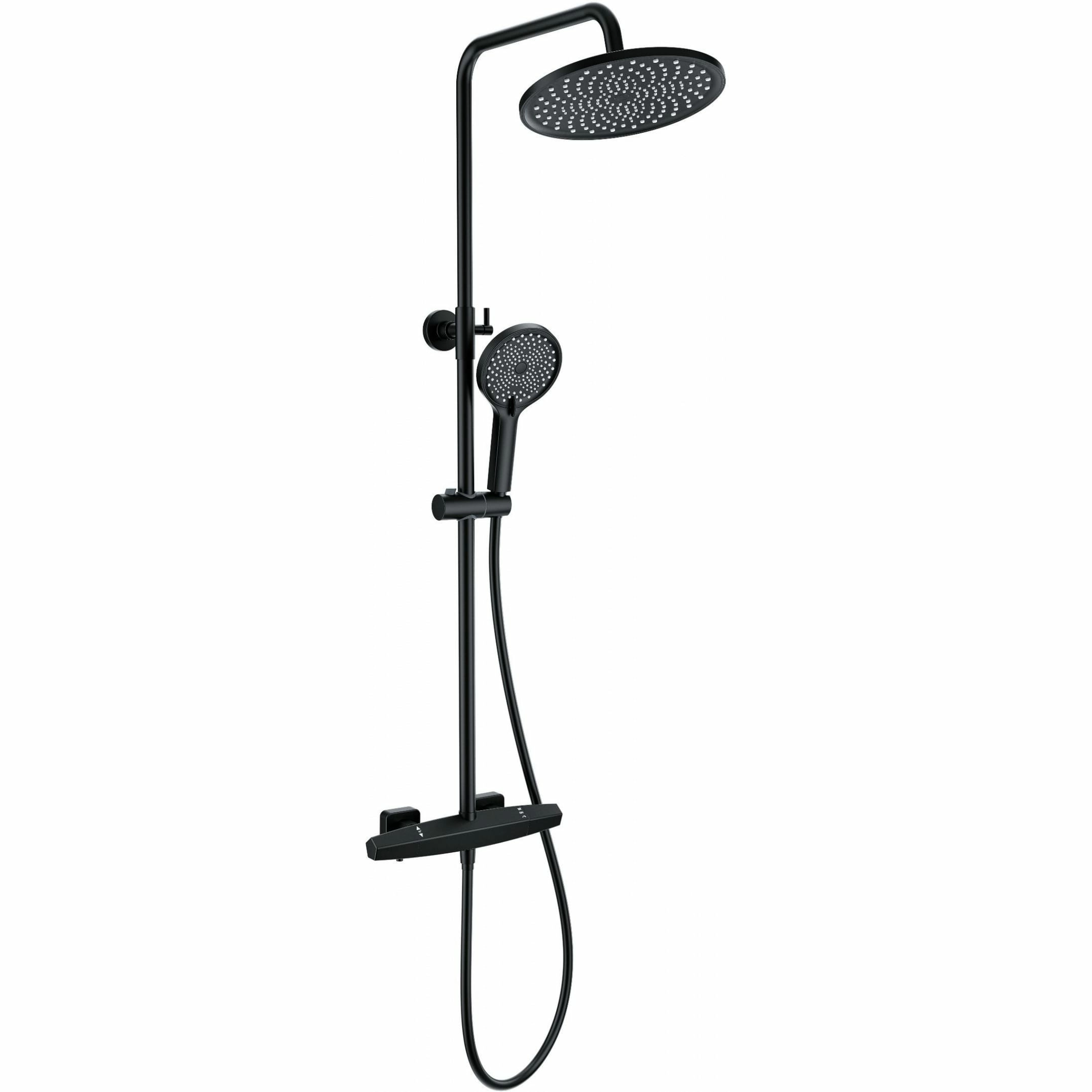 Душевая система с термостатом Wonzon & Woghand черный матовый, WW-B3045-A-MB