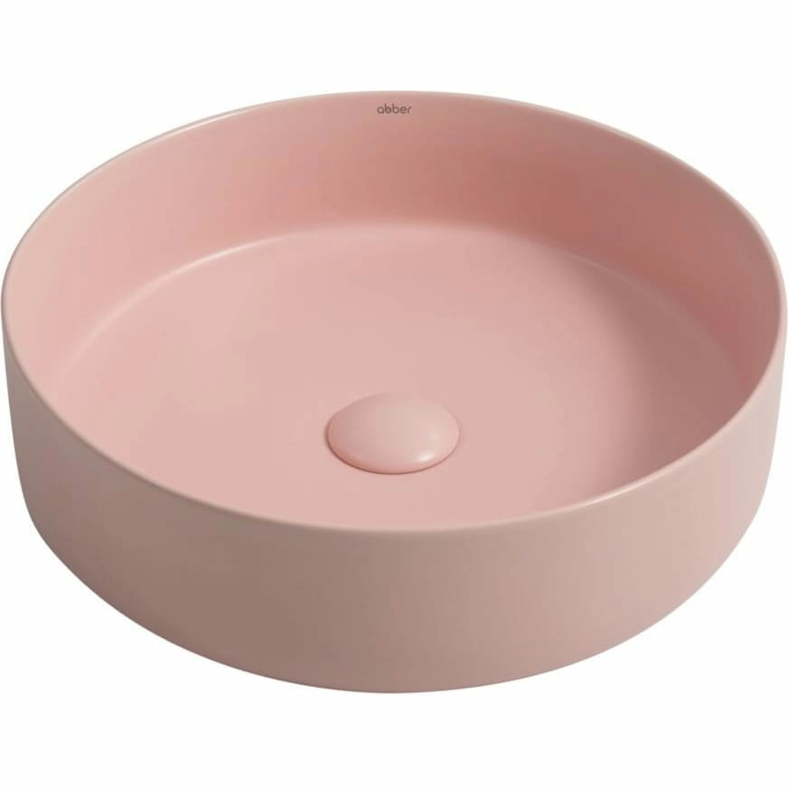 Раковина накладная Abber Bequem 40x40 AC2109MP розовая матовая