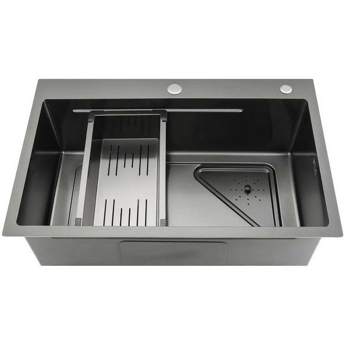 Кухонная мойка с коландером Gappo 72x46, GS7246-6