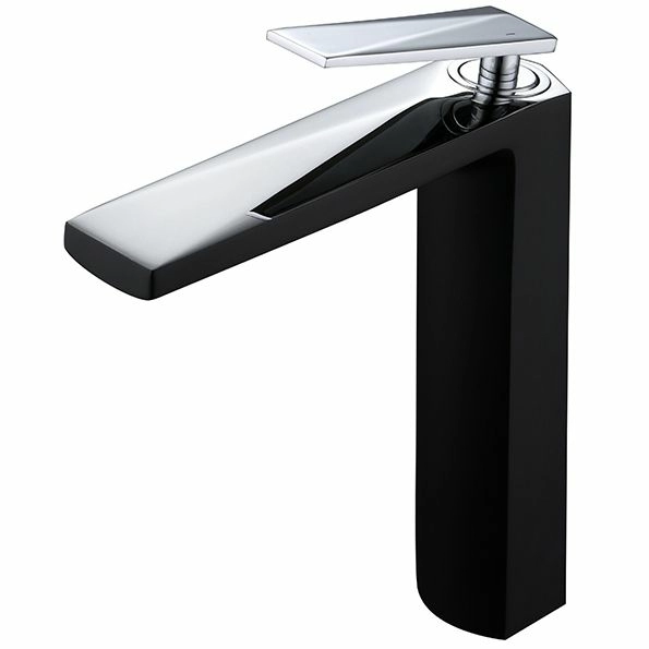 Смеситель для умывальника Boheme Venturo Black/Chrome, 372-B