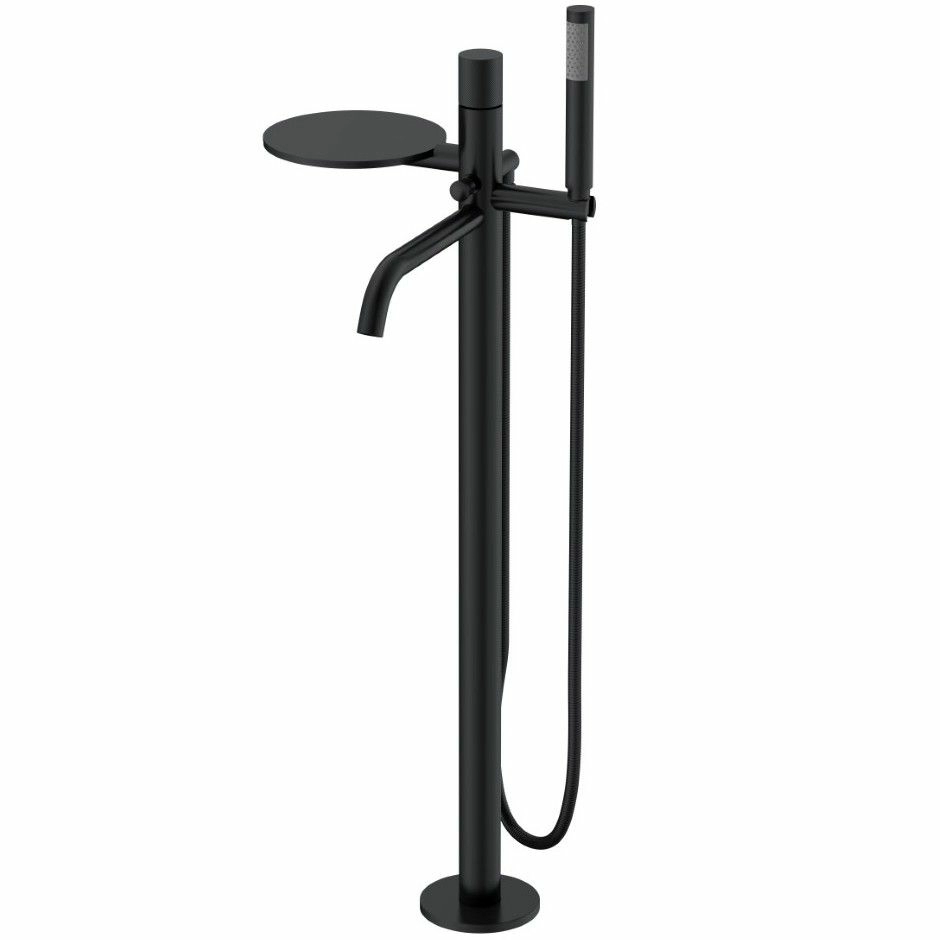 Напольный смеситель для ванны Boheme Stick Spirale Black, 129-BB.4