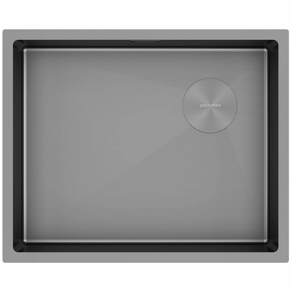 Мойка Paulmark Next Skew 54 матовый серый, PM885444-MG