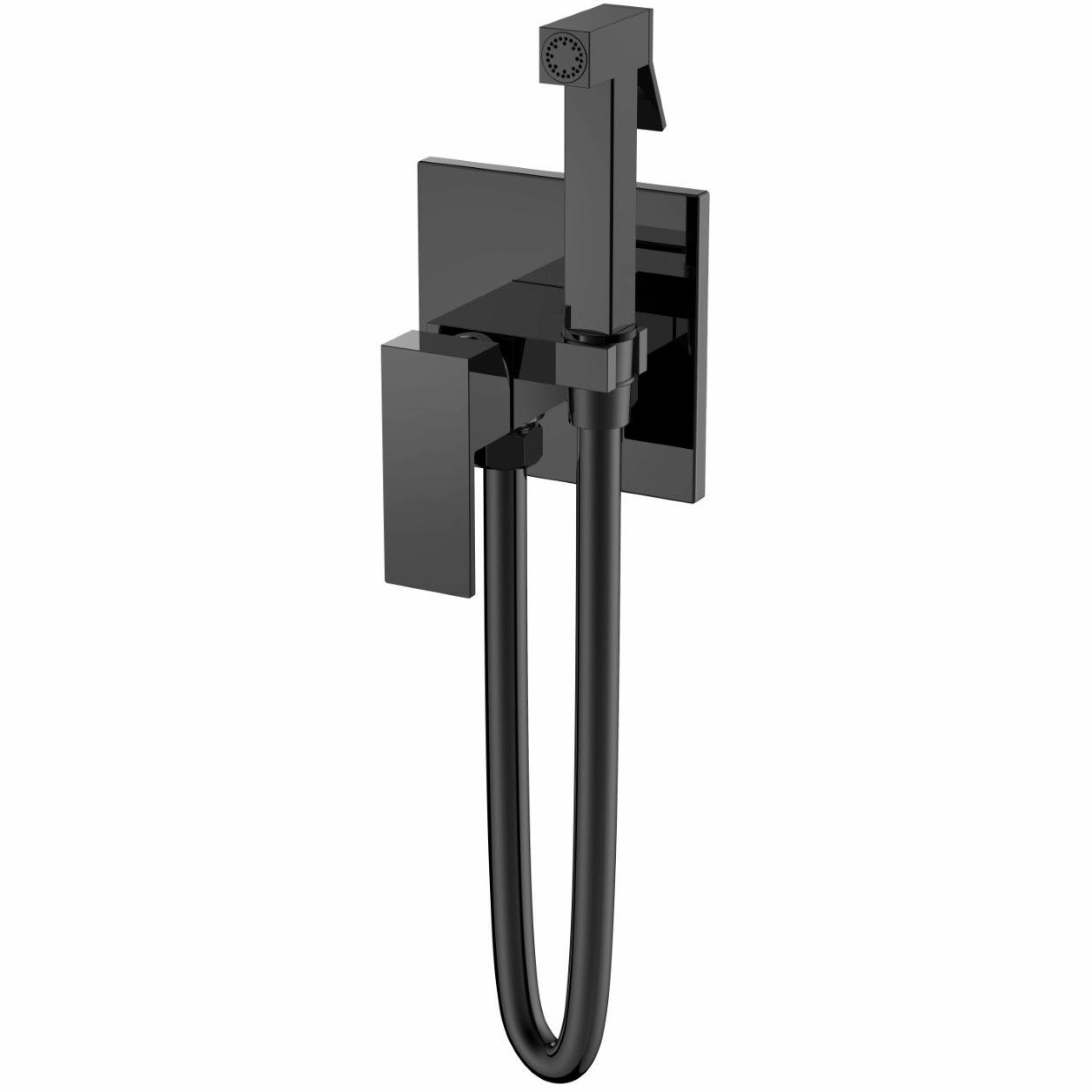 Смеситель гигиенический Boheme Qubic Shine Gun Metall, 477-SGM