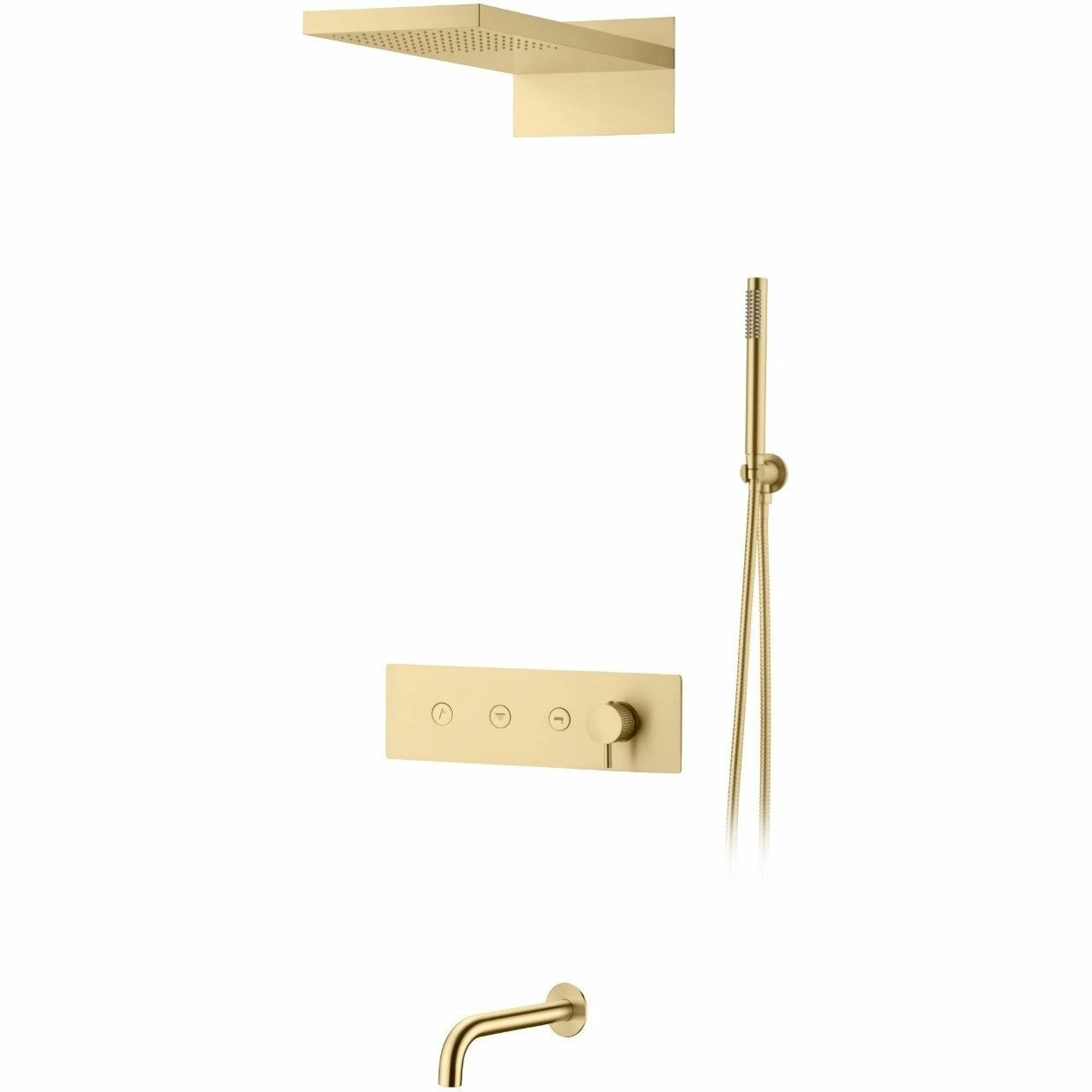 Встроенная душевая система Boheme Fusion Matt Gold, 130-2-MG