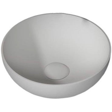 Раковина накладная Boheme Corian Slim 35x35 Matt White, 879-35