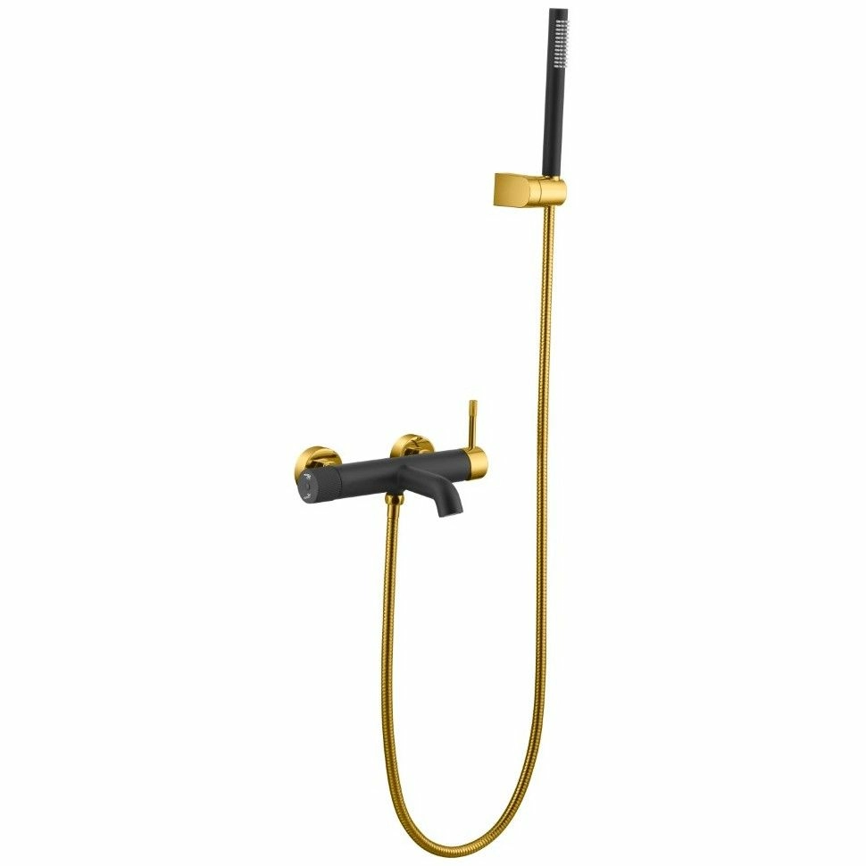 Смеситель для ванны Boheme Uno Black/Gold, 463-BG
