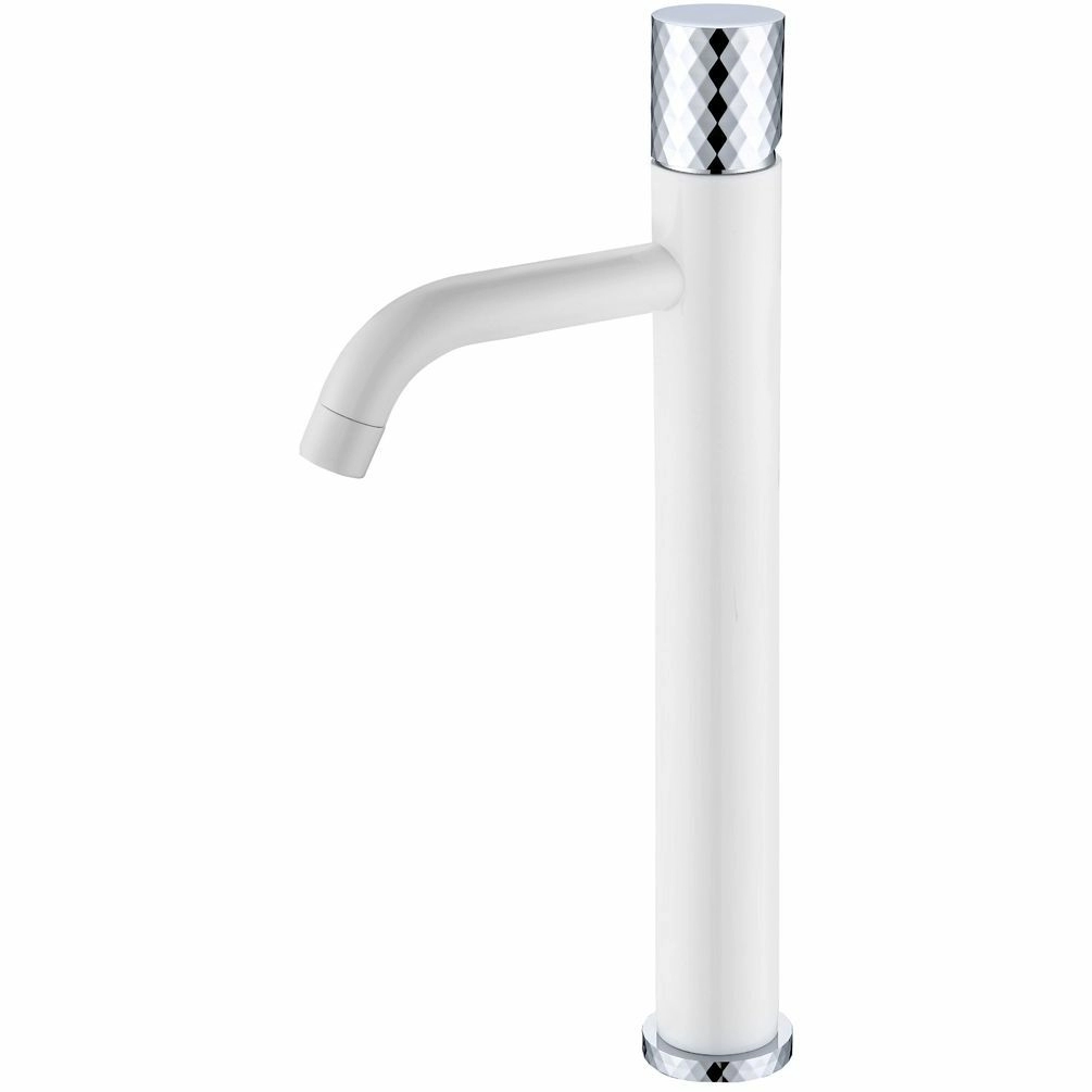 Высокий смеситель для умывальника Boheme Stick Diamond White/Chrome, 122-WCR