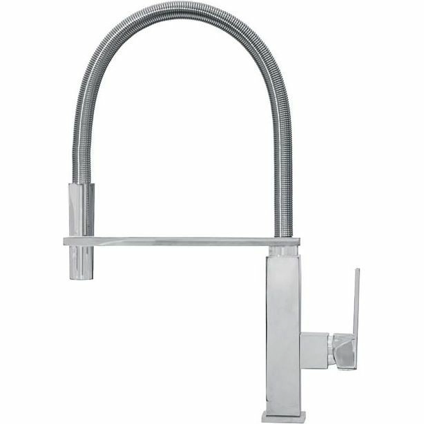 Смеситель для кухни с пружинным изливом Ahti Kemi, KM823019