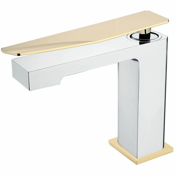 Смеситель для умывальника Boheme Q2 Chrome/Gold, 141-CRG.2