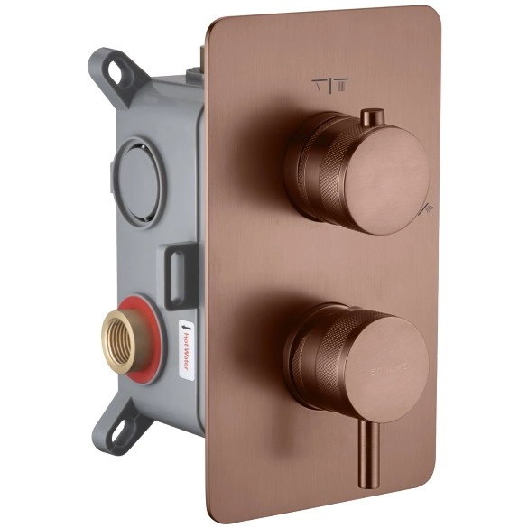Смеситель встроенный 2 выхода Boheme Cell Bronze Brushed, 135-2-BRB