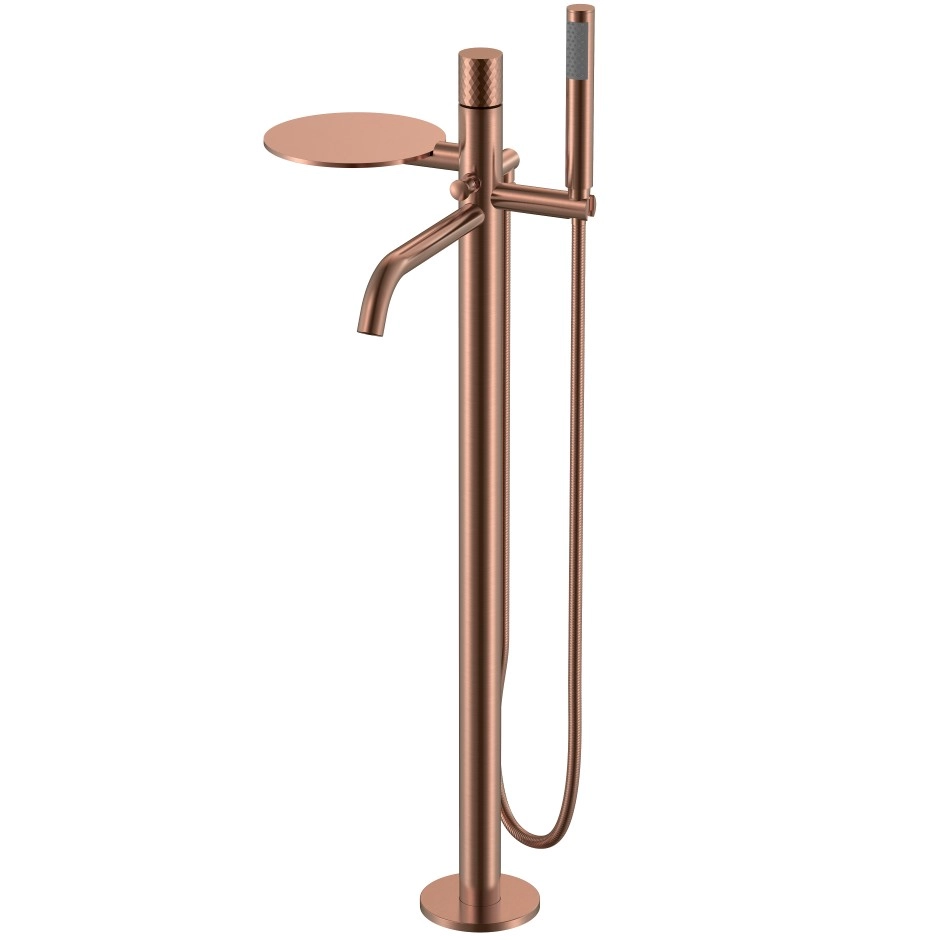 Напольный смеситель для ванны Boheme Stick Diamond Copper Brushed, 129-CB