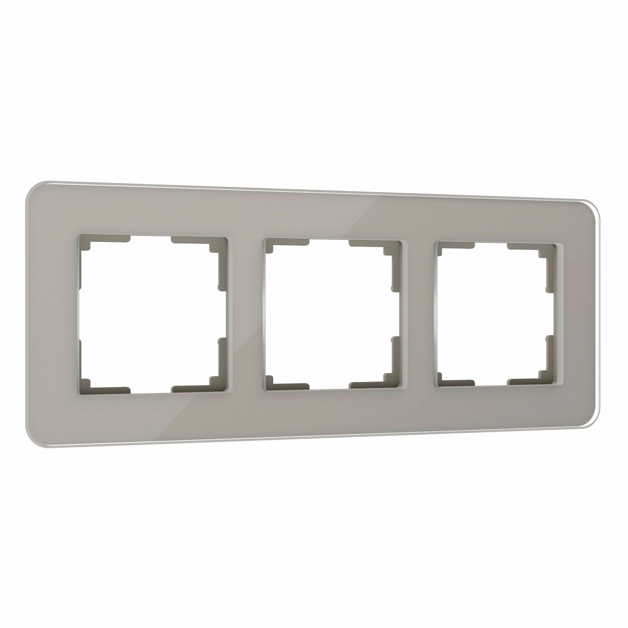 Рамка на 3 поста Werkel Elite W0032417 (дымчатый, стекло)