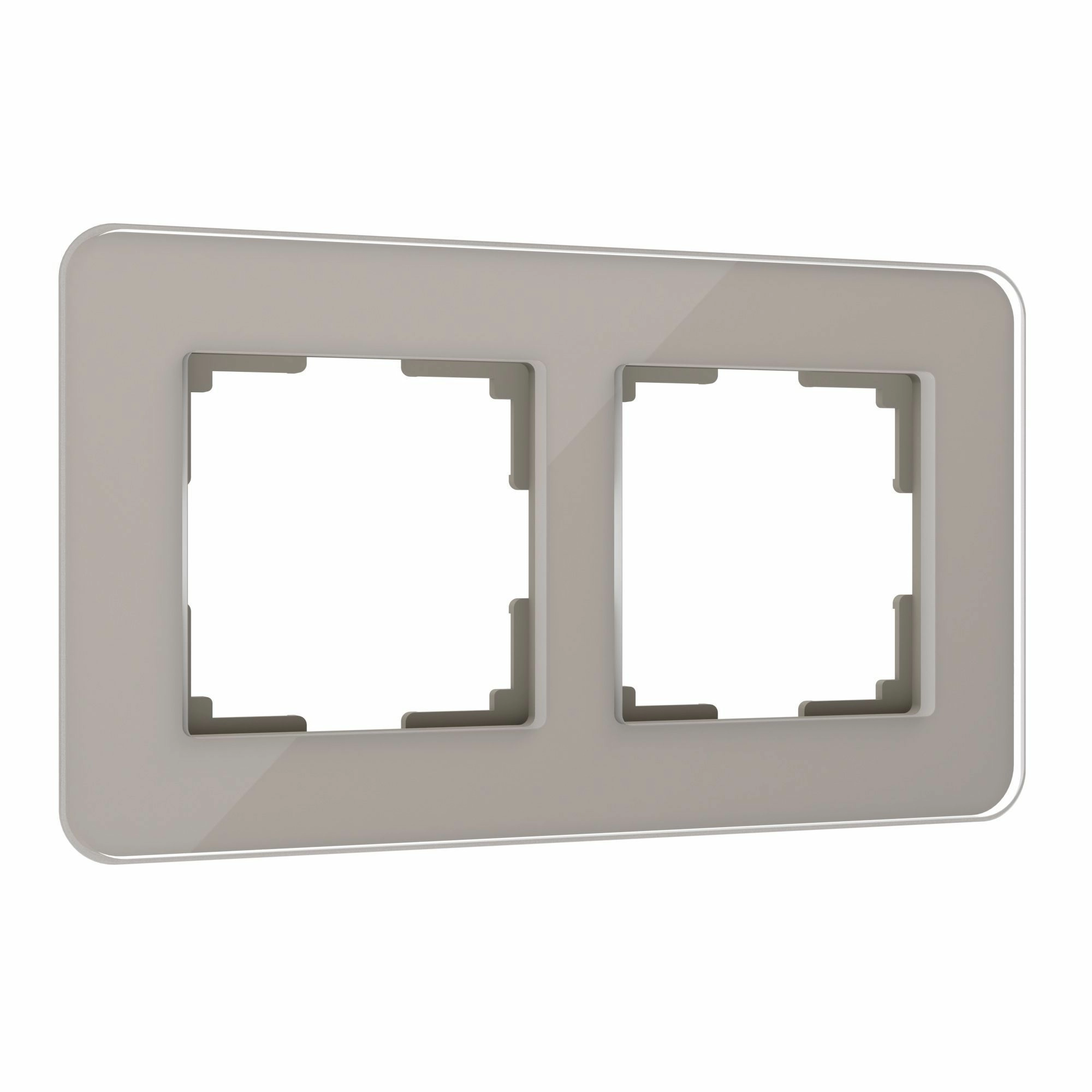 Рамка на 2 поста Werkel Elite W0022417 (дымчатый, стекло)