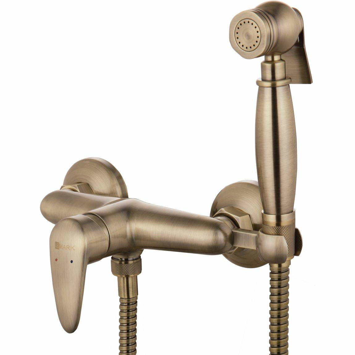 Смеситель настенный с гигиеническим душем Lemark Pramen, LM3318B