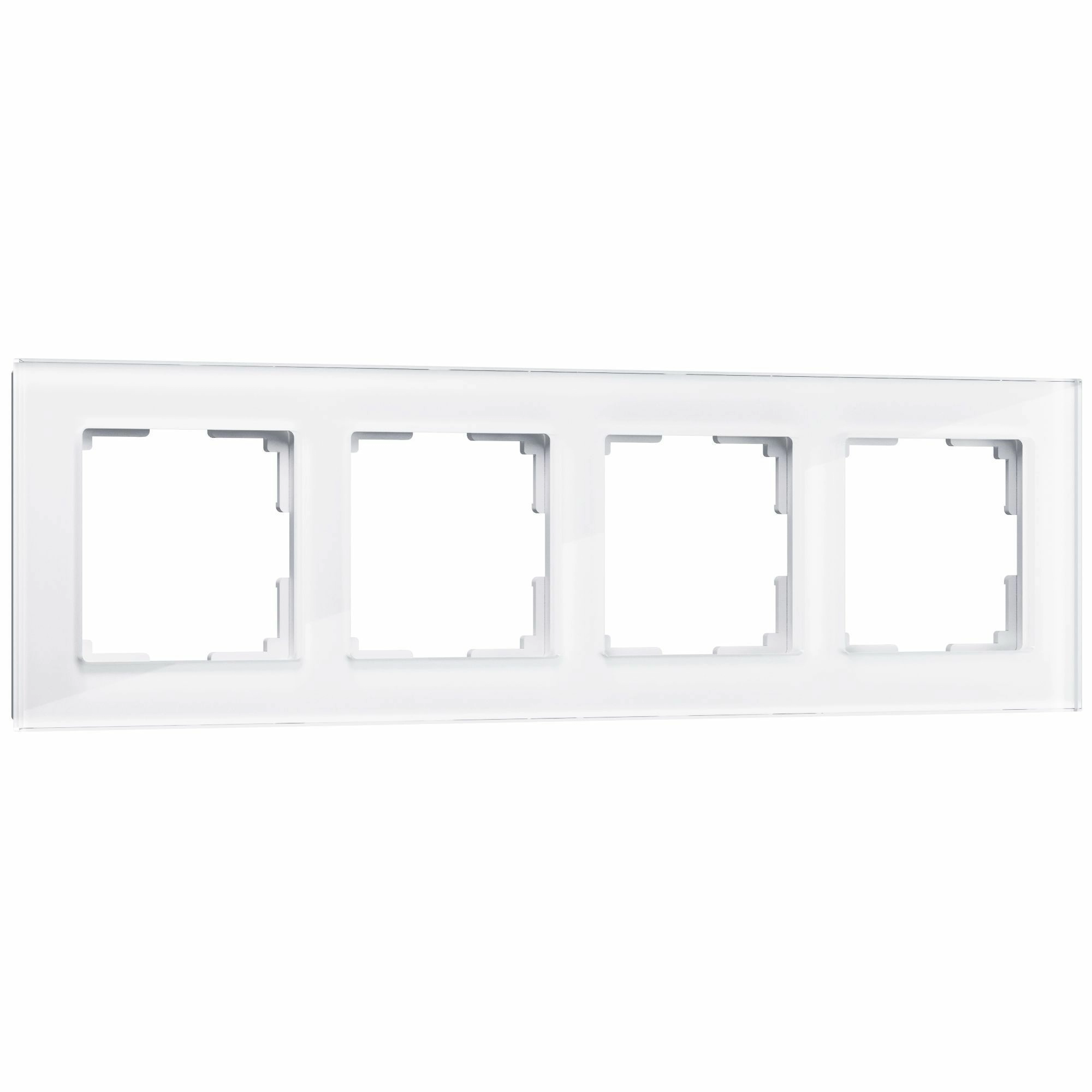 Рамка на 4 поста Werkel Favorit W0041101 (белый, стекло)